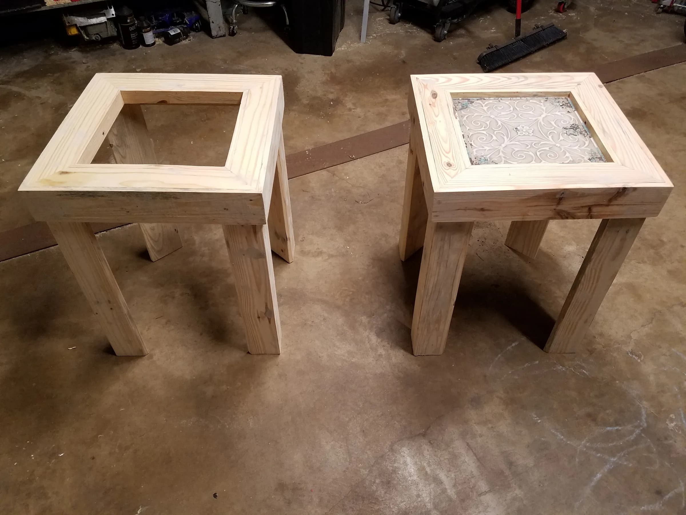 Pallet Wood End Tables